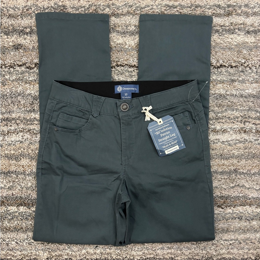 Democracy Ab Solution Patriot Straight Leg Jeans Sz 10 NWT | Democracy Straight-
